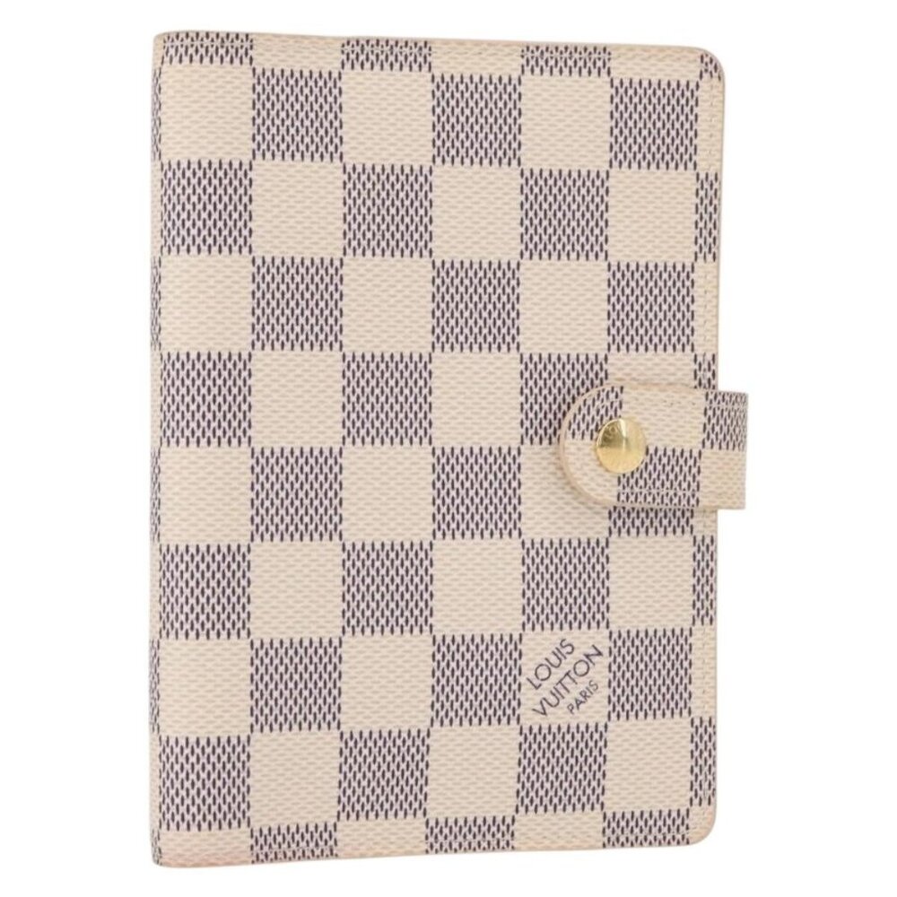 LOUIS VUITTON Damier Azur Agenda PM Day Planner Cover R20706 LV Auth 154021